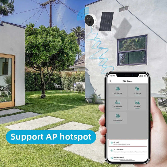 1080P Solar-Powered WiFi Outdoor Camera with Night Vision & Two-Way Audio