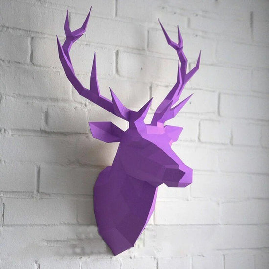 DIY 3D Deer Head Paper Model Kit – Transform Your Space with Creative Art